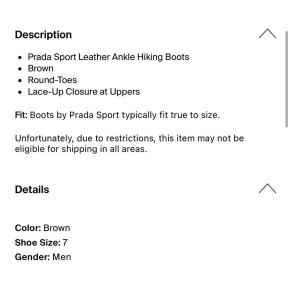 Prada Sport Authentic Mens Brown Leather High Top Ankle Boots Sneakers 7 - Picture 6 of 9